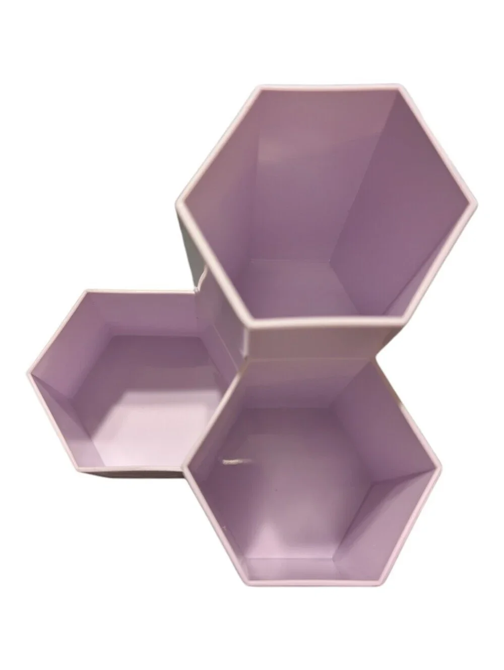 Cosmetics Storage Container “Lips, Eyes, Face” makeup Brush Holder Light Purple